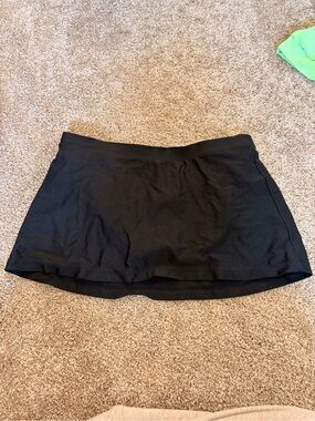 Reebok Black Swim Skort with Inner Shorts